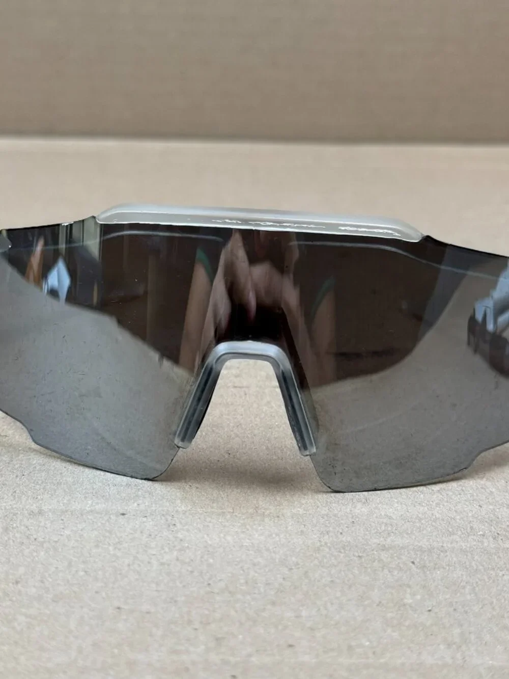 Men's/Women's Performance Sport Sunglasses - Clear Frame, Mirrored Lens - DAMAGE